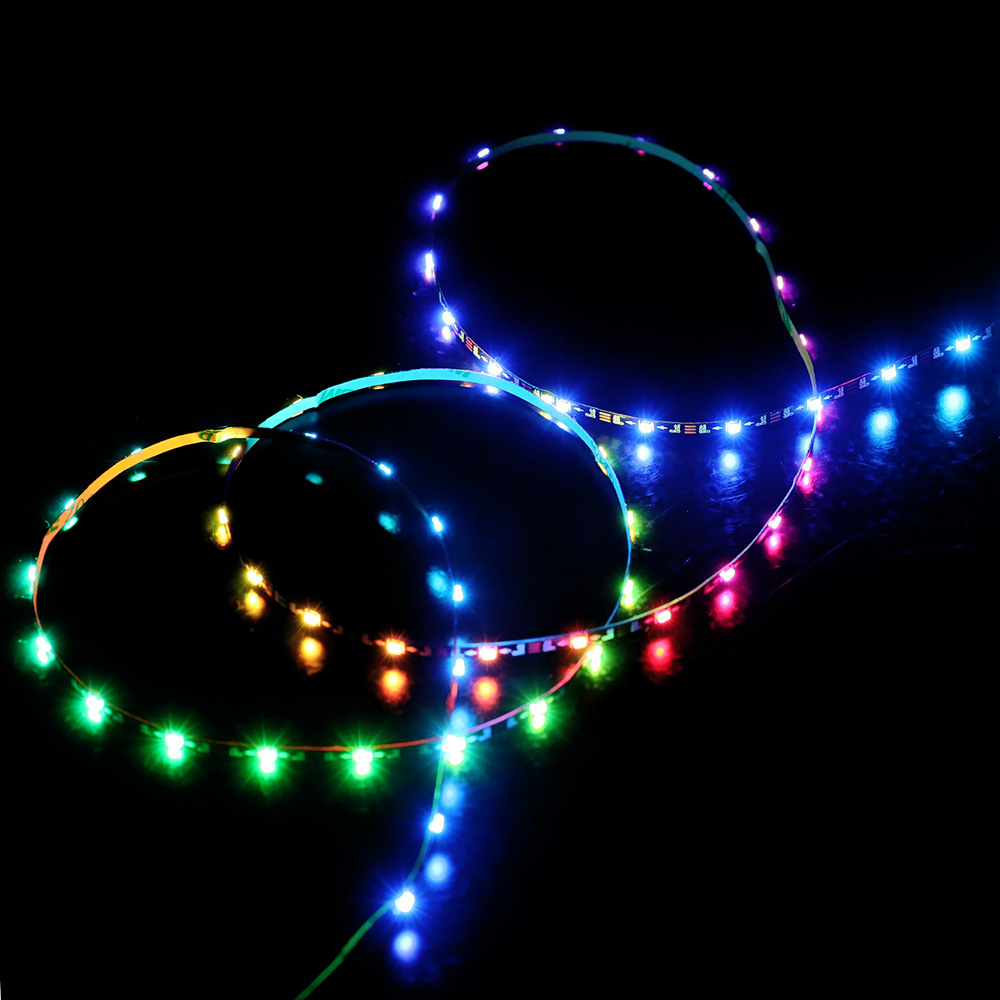 Narrowest 3mm LED Strip WS2812B Individually Addressable 3.28Ft 60LEDs